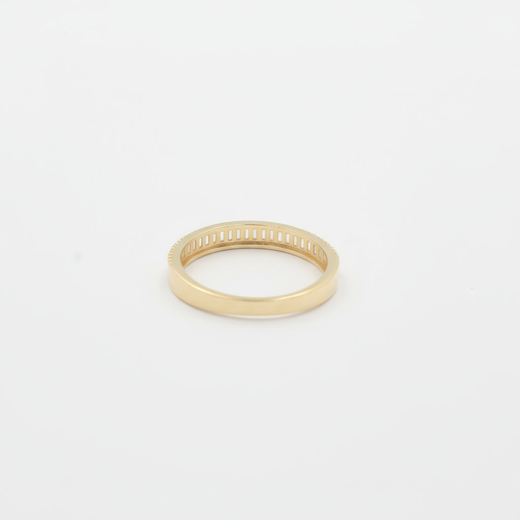 Anillo de Oro 14k con Incrustado de Zirconias Baguette mod. 9946