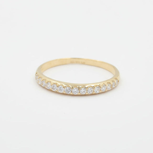 Anillo de Oro 14k con Incrustado de Zirconias Brillantes mod. 9965
