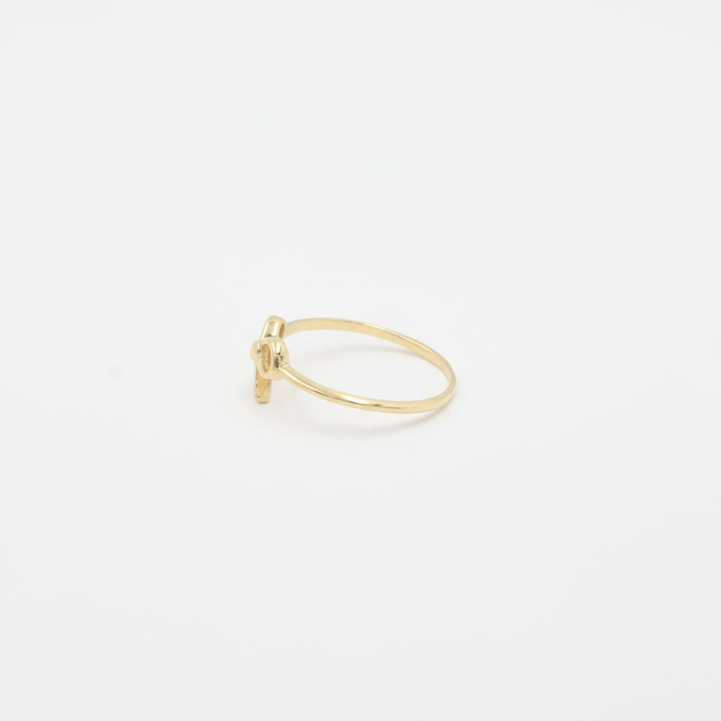 Anillo de Oro 14k Liso con Diseño de Moño mod. 9968