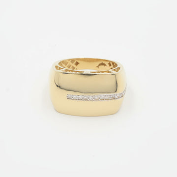 Anillo de Oro 14k Diseño Maxi con Incrustado de Zirconia mod. 9989