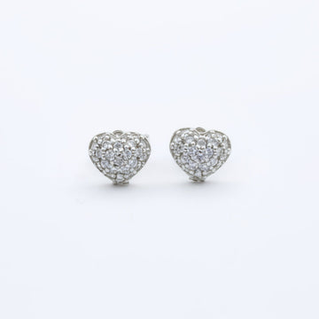 Arete de Oro 14k Corazón con Incrustado de Zirconias Finas mod. 10057