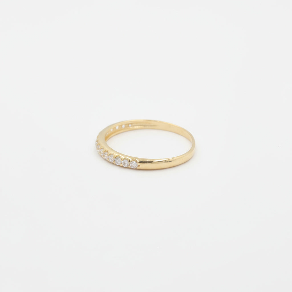 Anillo de Oro 14k con Incrustado de Zirconias Brillantes mod. 9965