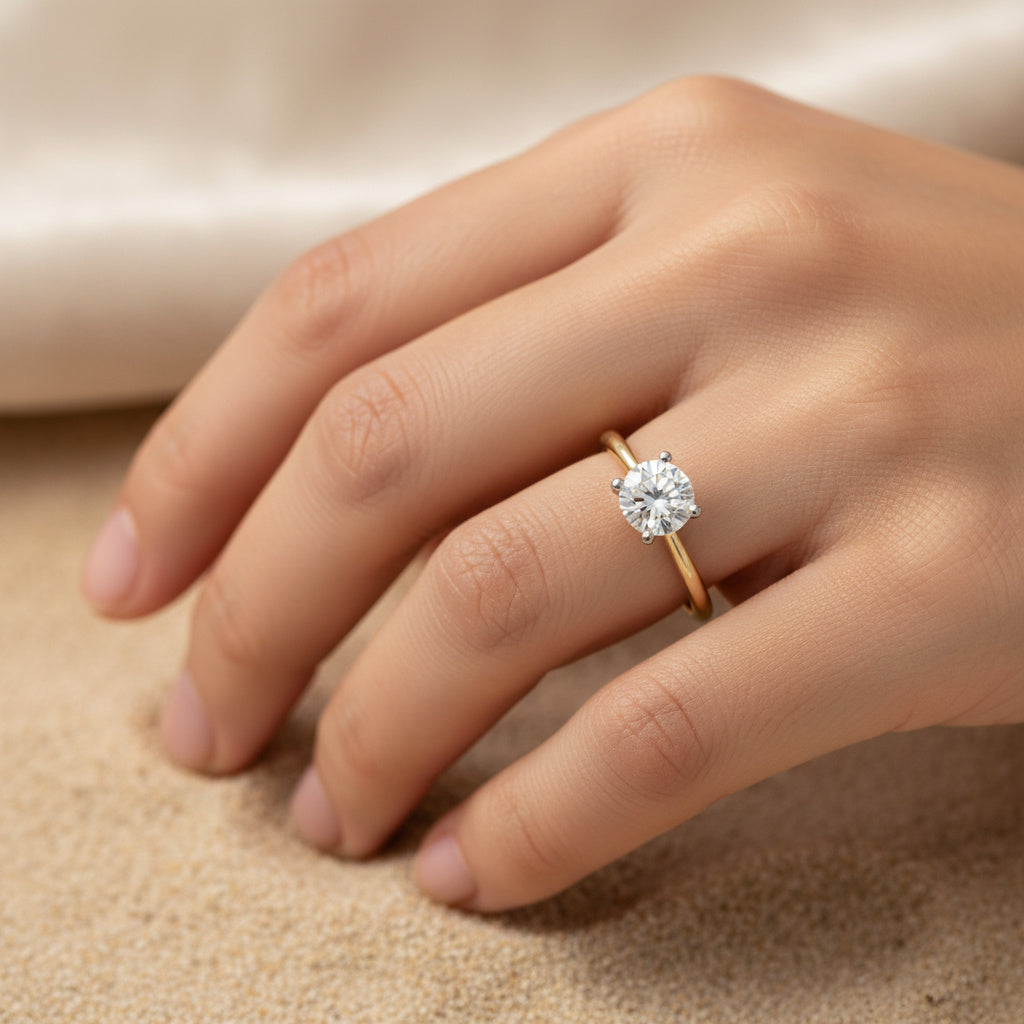 Anillo de Compromiso en Oro 14k Diseño Especial con Zirconia mod. 10413