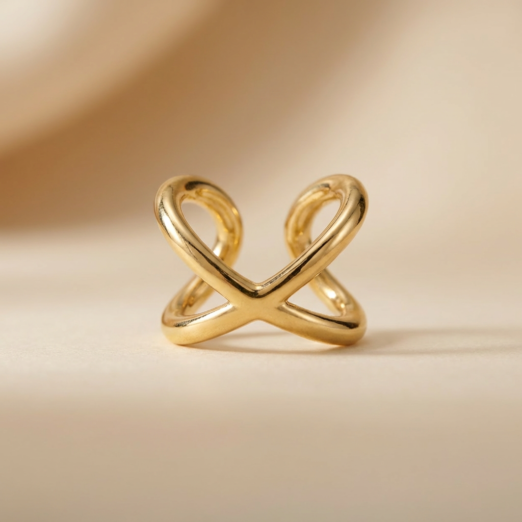Earcuff de Oro 14k Hueco Trepador Infinito Tubular mod. 10607