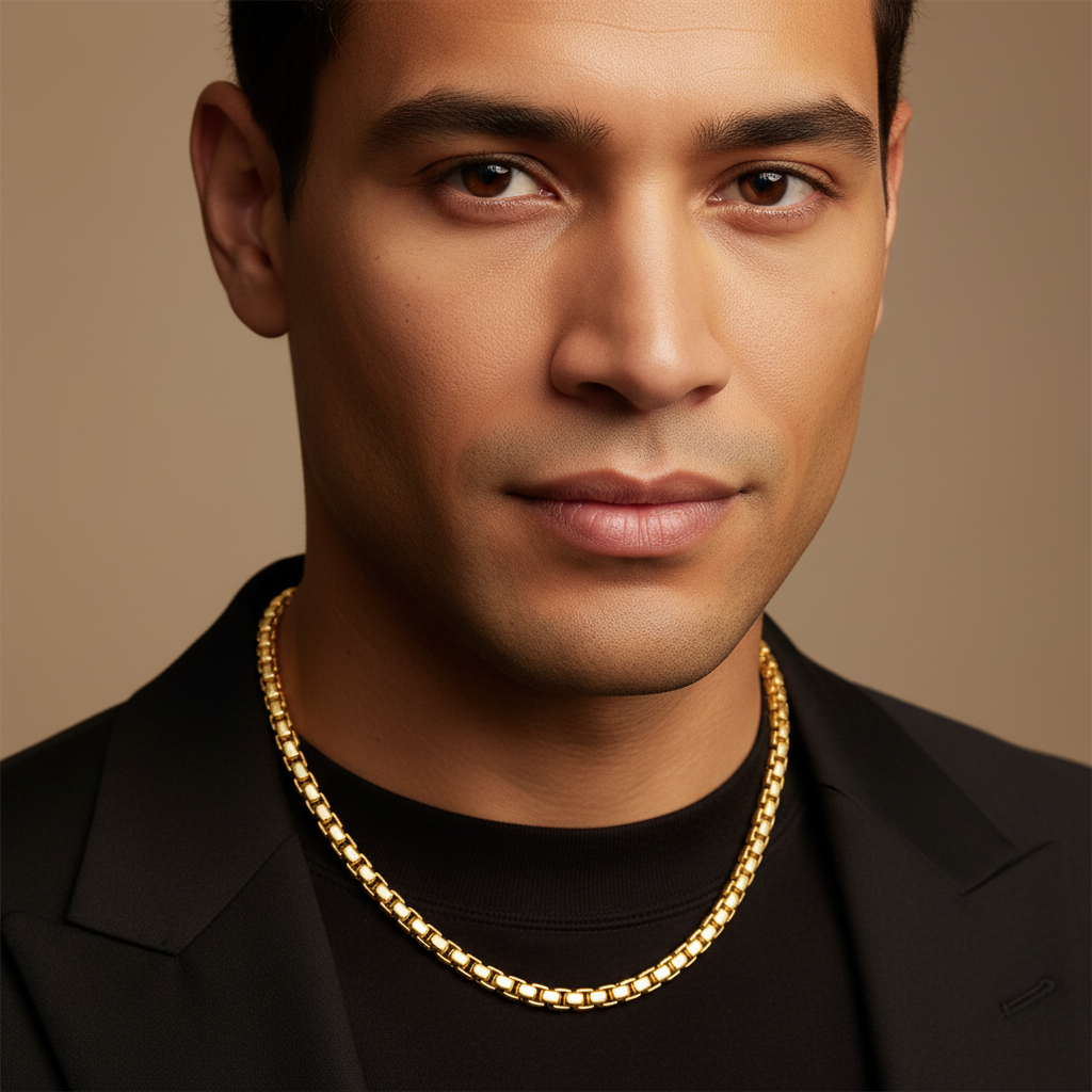 Cadena de Oro 14k con Tejido de Cubo mod. 10132