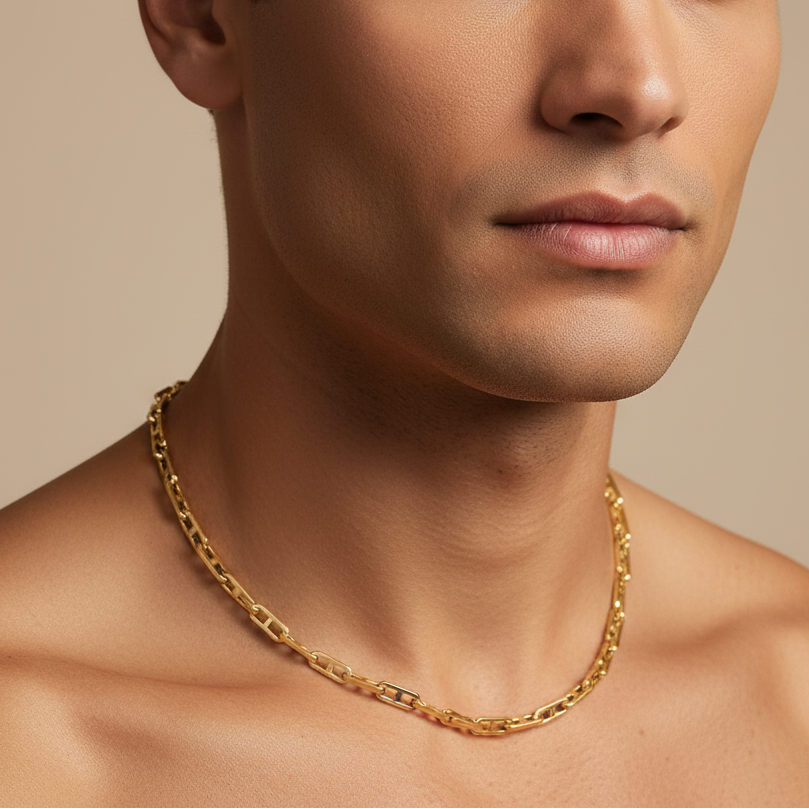 Cadena de Oro 14k con Diseño de Ancla mod. 10135