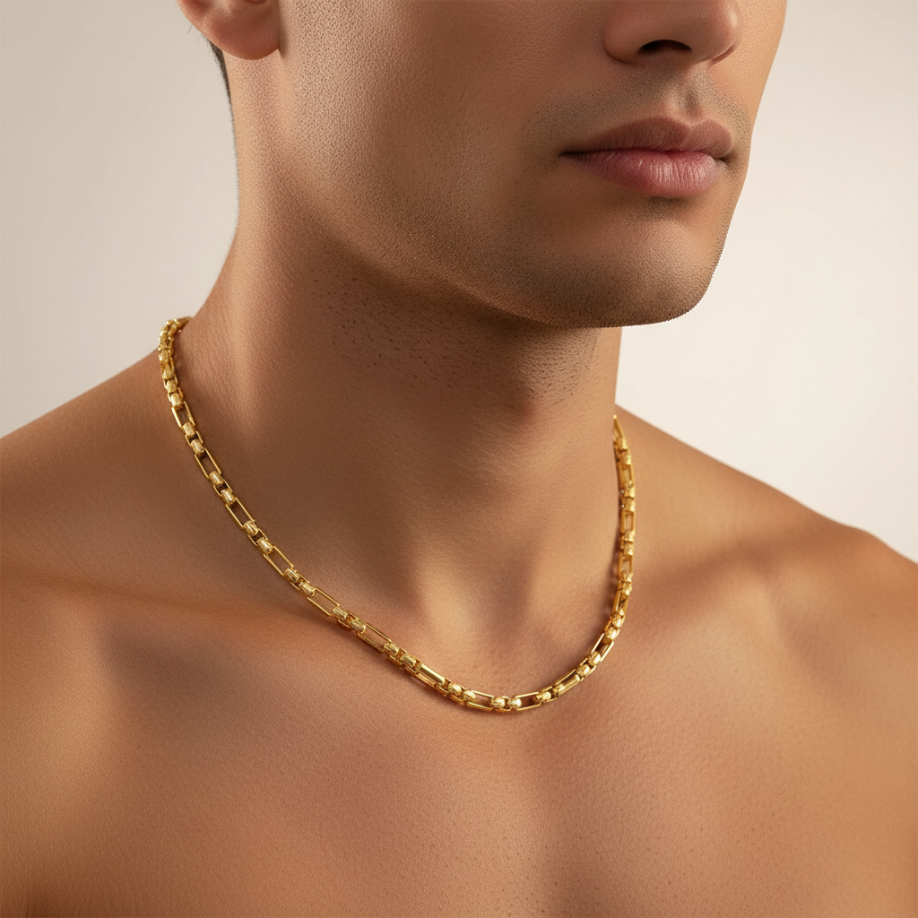 Cadena de Oro 14k con Tejido de Cubo 3x1 mod. 10134