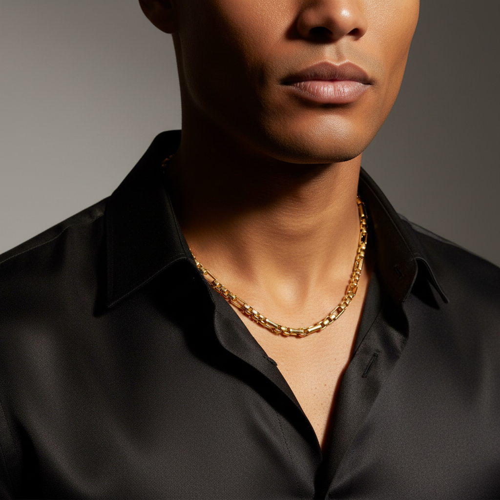 Cadena de Oro 14k con Tejido de Cubo 3x1 mod. 10134