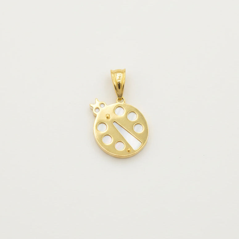 Dije de Oro 14k Diseño de Mariquita con Madre Perla mod. 10086