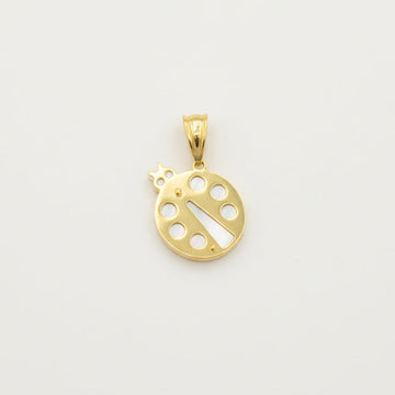 Dije de Oro 14k Diseño de Mariquita con Madre Perla mod. 10086