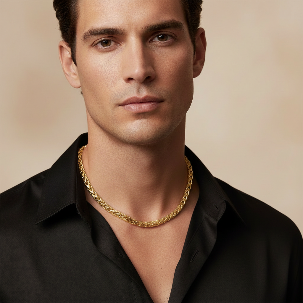 Cadena de Oro 14k con Diseño de Espiga mod. 10136