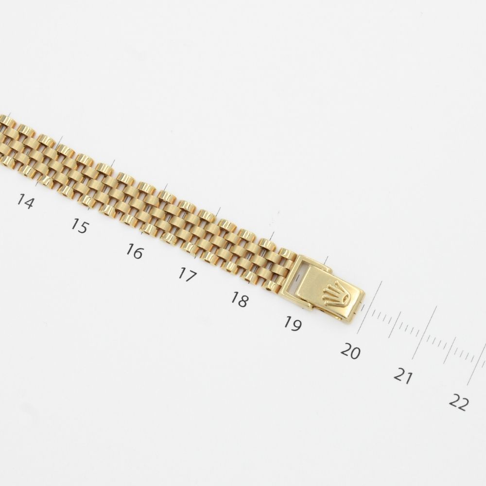 Pulsera de Oro 14k Tejido Ensamblado Especial Elegante Detallado con Corona mod. 9805
