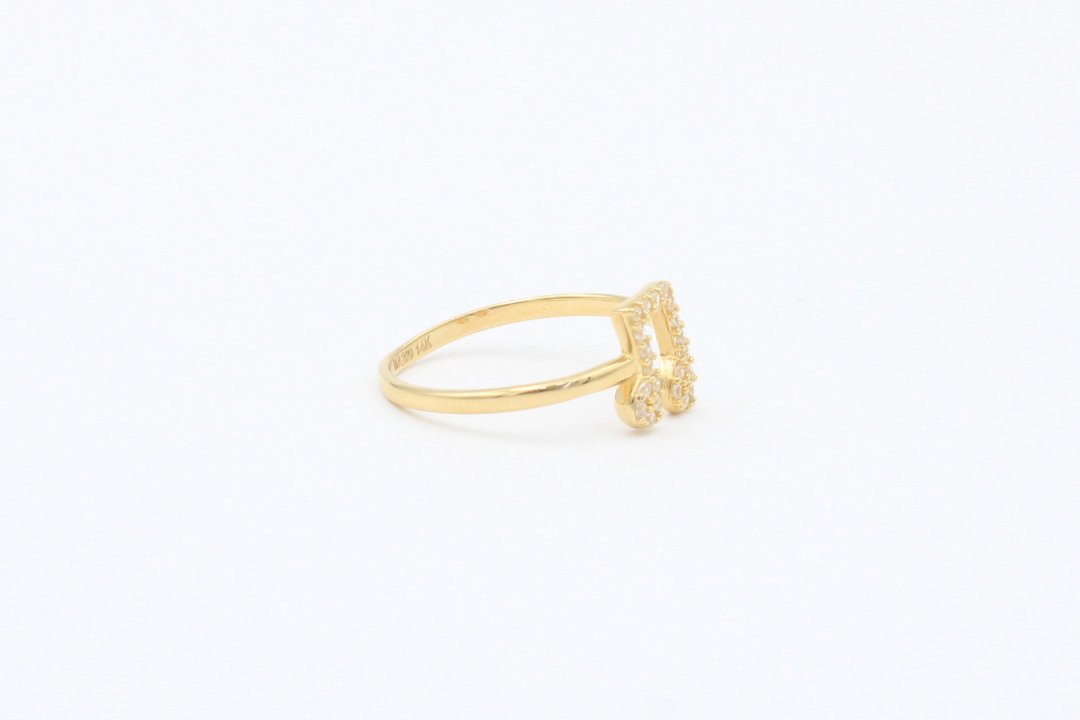 Anillo con Nota Musical y Zirconias mod. 5593 - Joyería Orovel’s