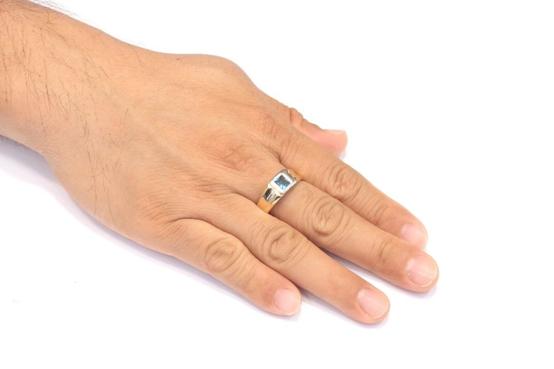 Anillo con Piedra Azul Cielo mod. 5363 - Joyería Orovel’s