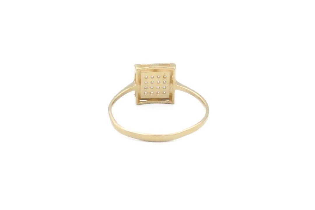 Anillo con Zirconias en Bisel Cuadrado mod. 6073 - Joyería Orovel’s