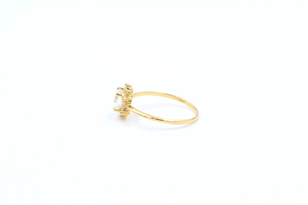 Anillo de Compromiso con Zirconias Redonda mod. 5714 - Joyería Orovel’s