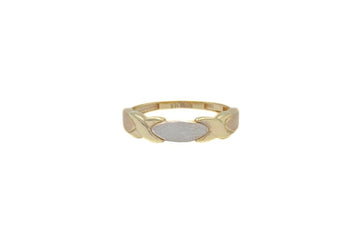 Anillo de Diseño XOXO en Oro Florentino mod. 6384 - Joyería Orovel’s