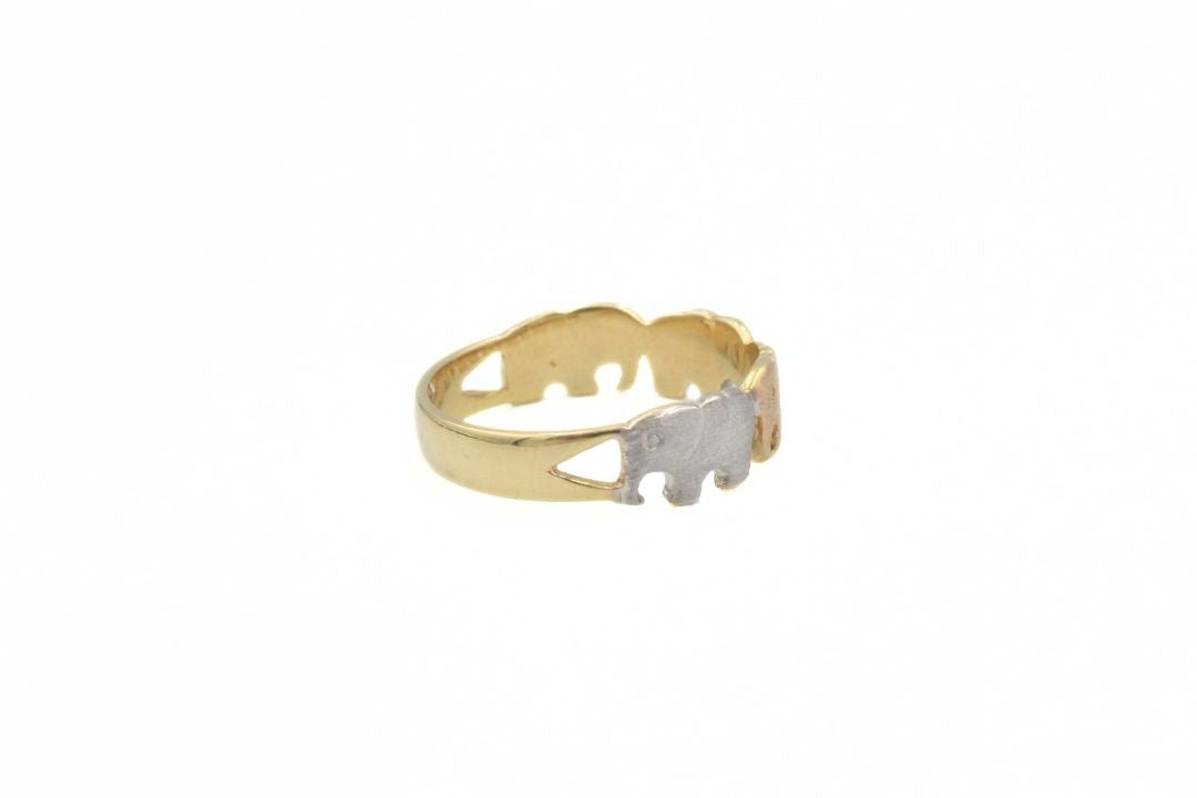 Anillo de Elefantes de Oro Florentino mod. 6316 - Joyería Orovel’s