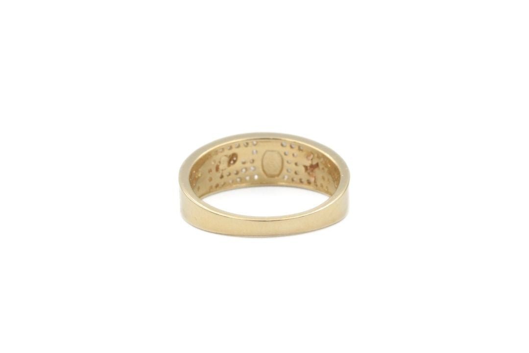 Anillo de la Suerte con Zirconias en Oro Florentino mod. 6331 - Joyería Orovel’s