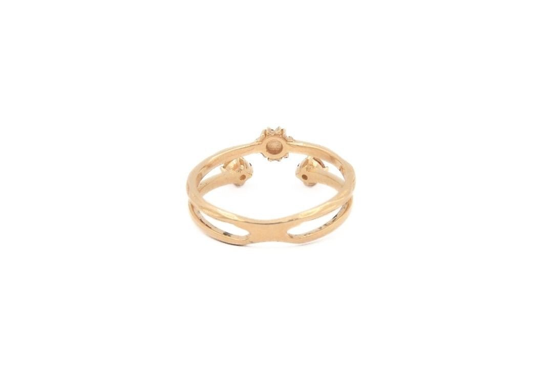 Anillo de Oro Rosa con Zirconais Oscuras mod. 5983 - Joyería Orovel’s