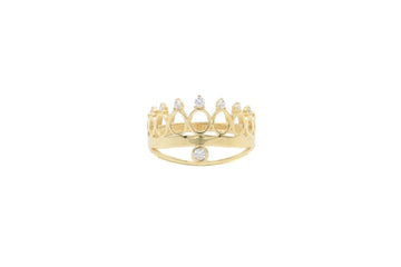 Anillo de Quince Años Corona de Ojo con Zirconias mod. 5723 - Joyería Orovel’s