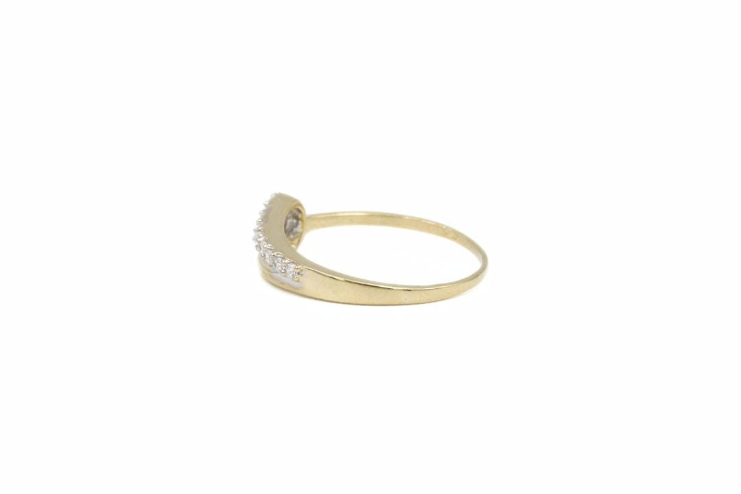 Anillo Delgado con Incrustación de Zirconias mod. 6380 - Joyería Orovel’s