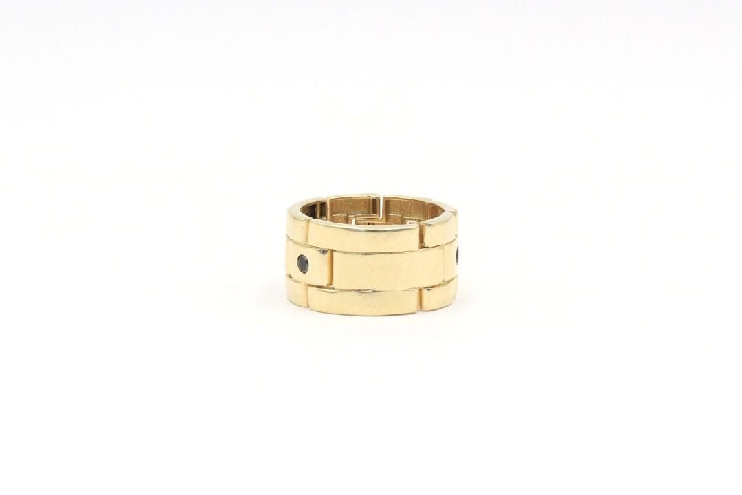 Anillo Flexible con Zirconia Negra mod. 5027 - Joyería Orovel’s
