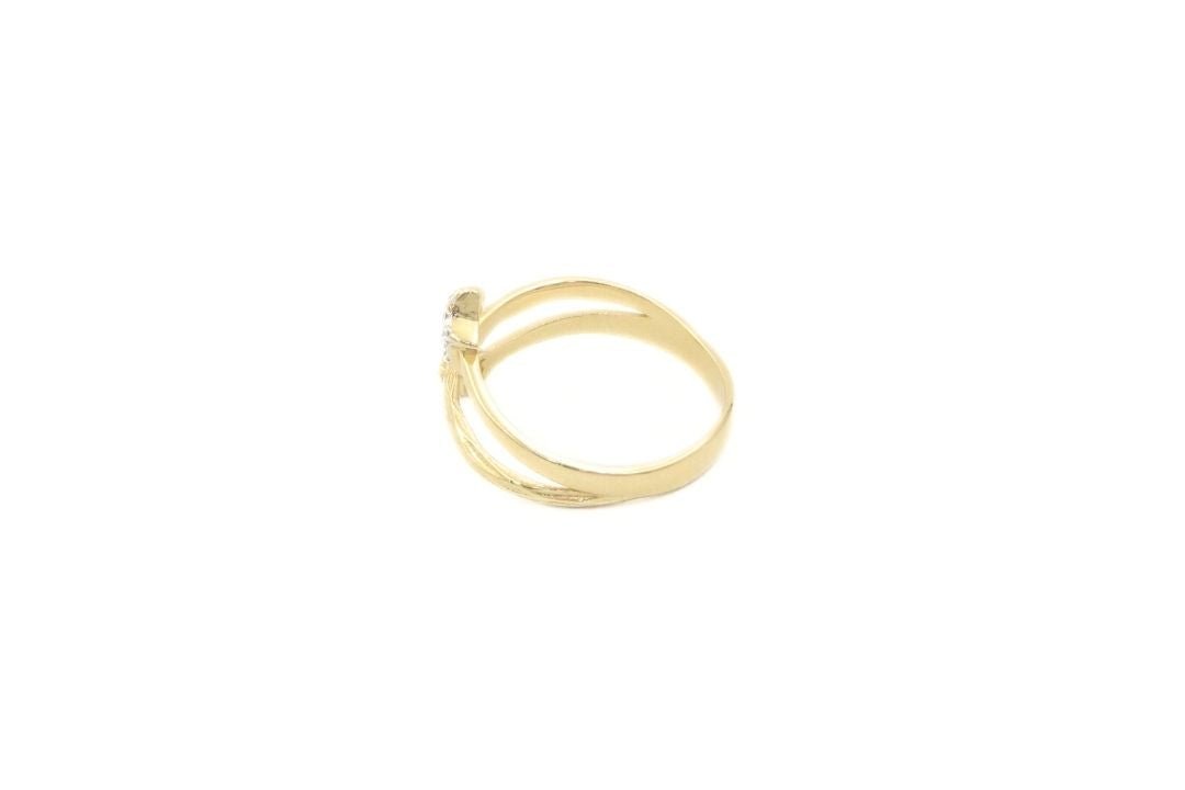 Anillo Semi Torzal con Estrella y Zirconias mod. 5985 - Joyería Orovel’s