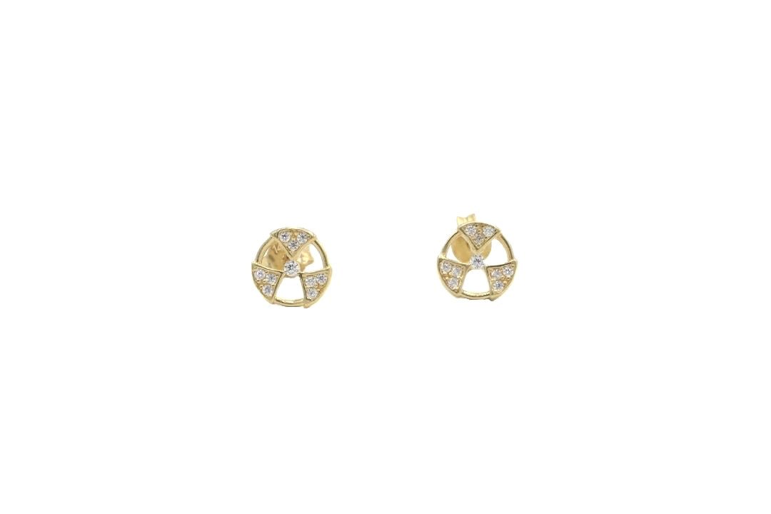 Arete Circular Calado con Zirconias mod. 5355 - Joyería Orovel’s