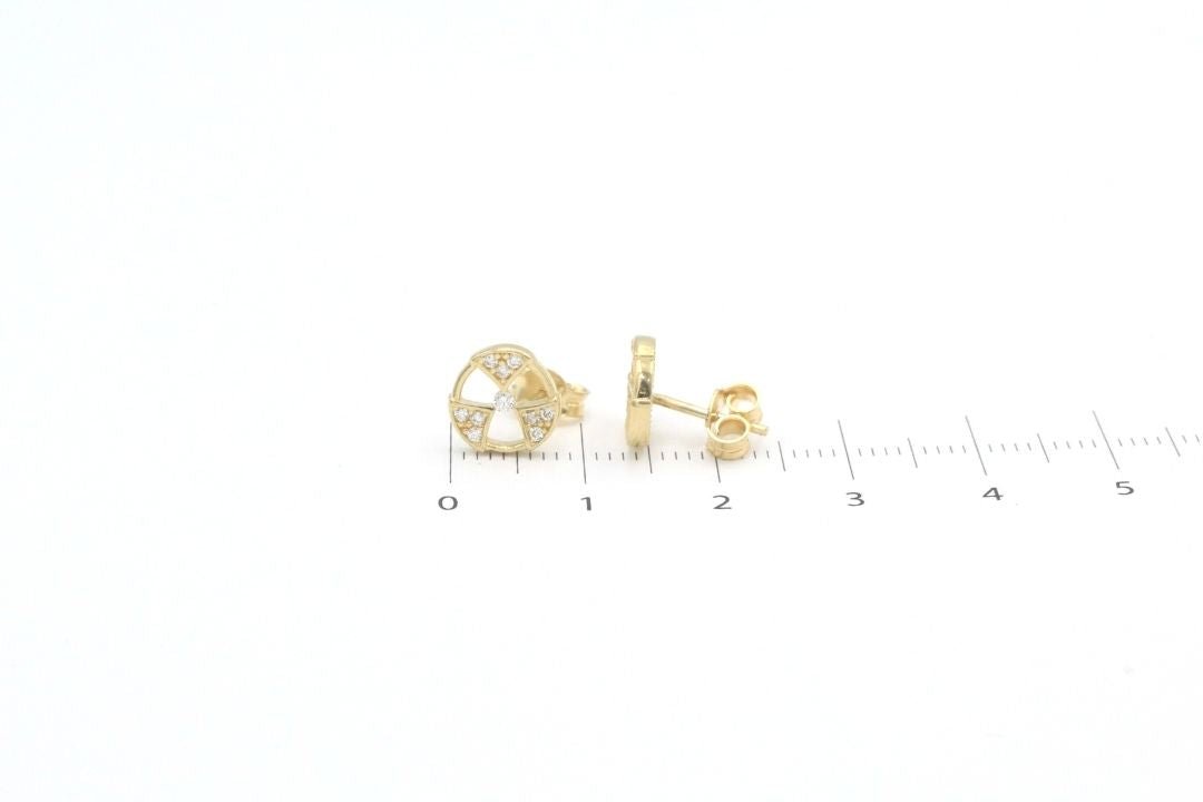 Arete Circular Calado con Zirconias mod. 5355 - Joyería Orovel’s