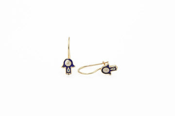 Arete con Broche Patente Arillo con Mano de Fátima mod. 5939 - Joyería Orovel’s