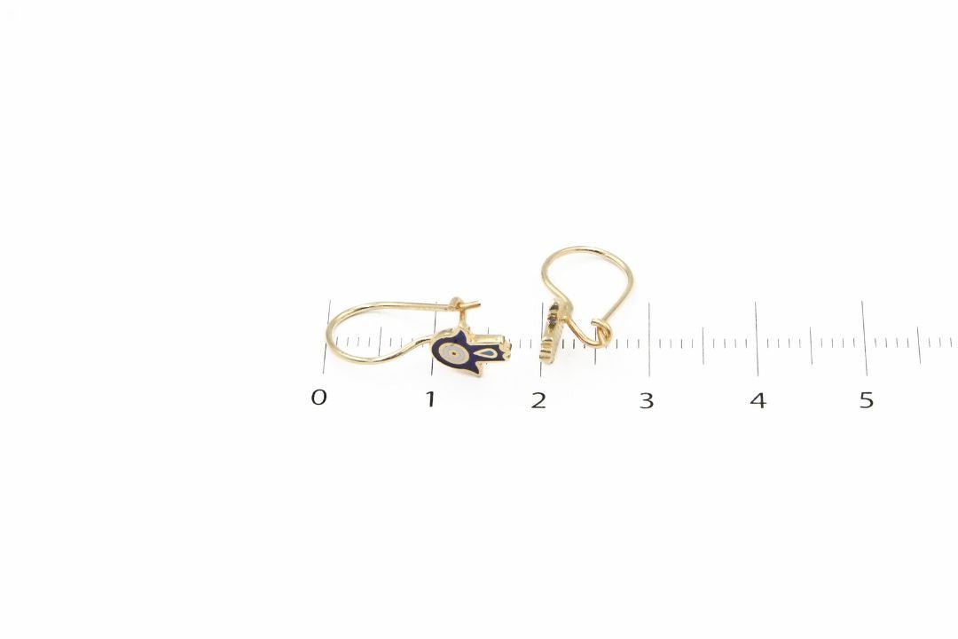 Arete con Broche Patente Arillo con Mano de Fátima mod. 5939 - Joyería Orovel’s