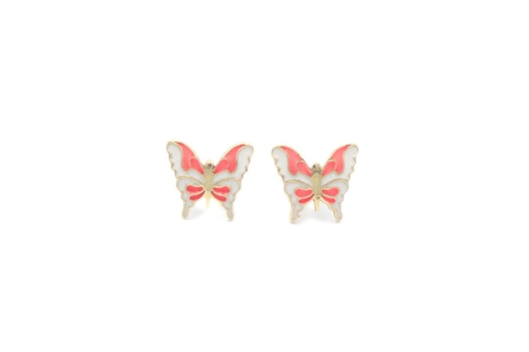Arete con Mariposa Esmaltada en Tonos Brillantes mod. 6193 - Joyería Orovel’s
