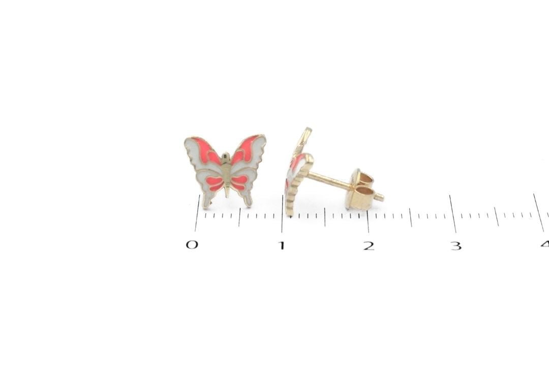 Arete con Mariposa Esmaltada en Tonos Brillantes mod. 6193 - Joyería Orovel’s