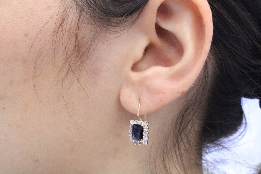 Arete con Piedra mod. 2497 - Joyería Orovel’s