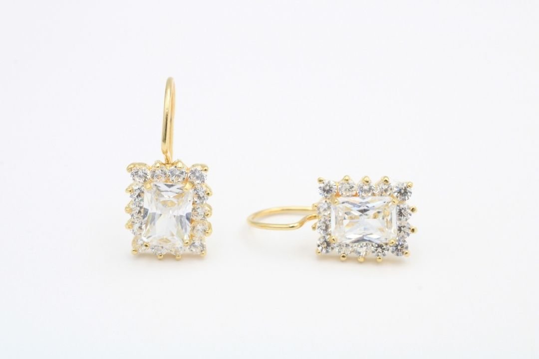Arete con Piedra mod. 2853 - Joyería Orovel’s