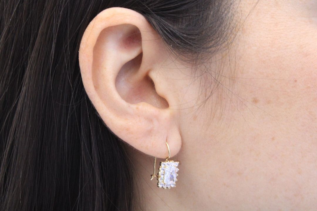 Arete con Piedra mod. 2853 - Joyería Orovel’s