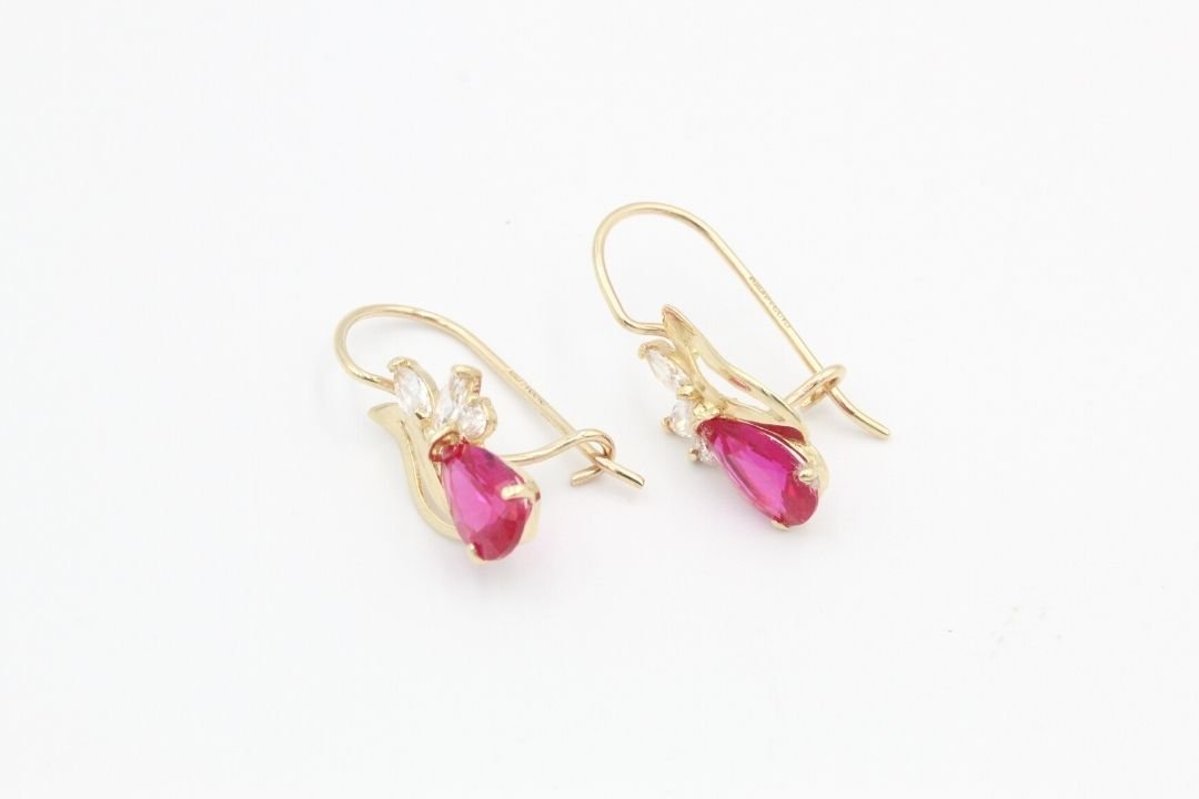 Arete con Piedra mod. 3433 - Joyería Orovel’s