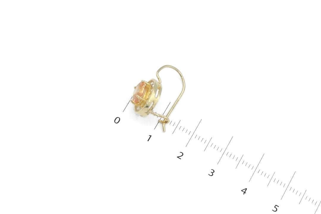 Arete con Zirconia Anaranjada mod. 6293 - Joyería Orovel’s