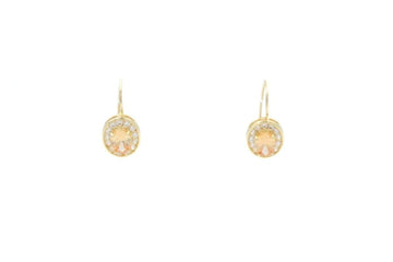 Arete con Zirconia Anaranjada mod. 6293 - Joyería Orovel’s