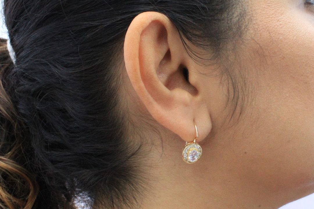 Arete con Zirconia Brillante mod. 6294 - Joyería Orovel’s