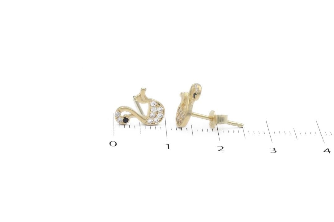 Arete de Cisne con Zirconias Brillantes mod. 6185 - Joyería Orovel’s