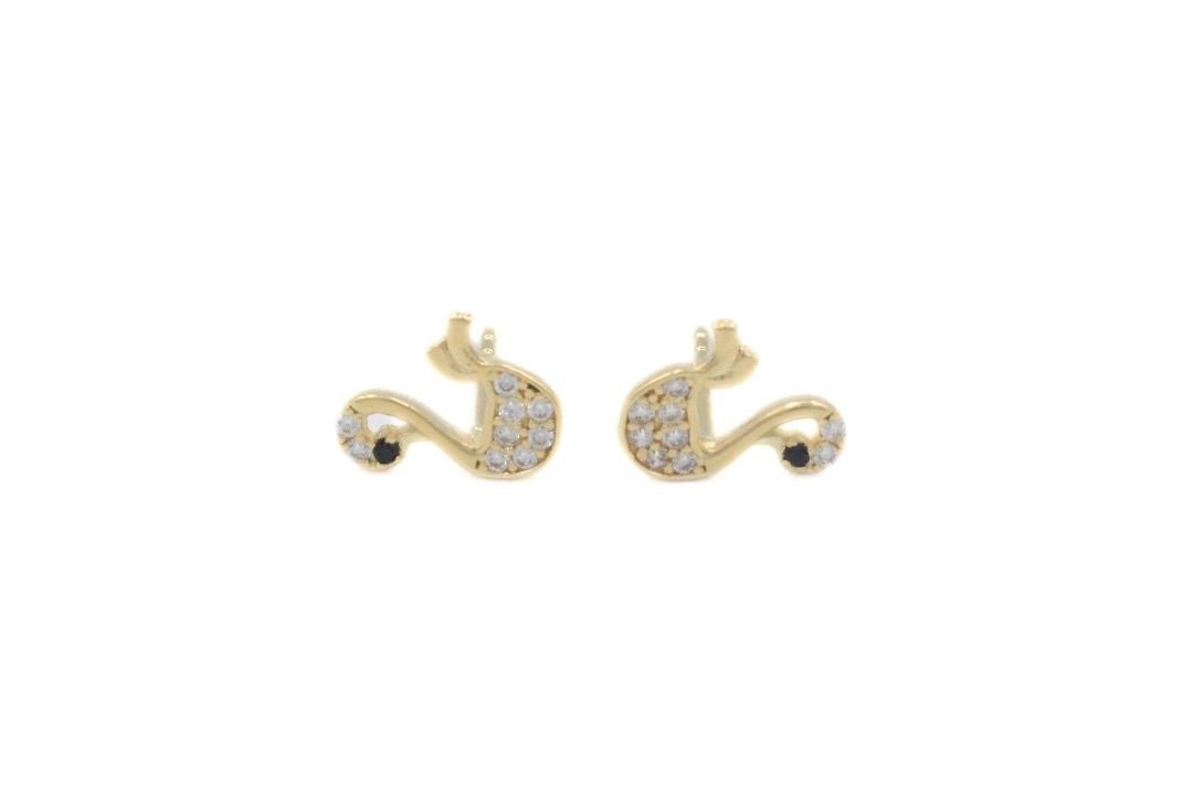 Arete de Cisne con Zirconias Brillantes mod. 6185 - Joyería Orovel’s
