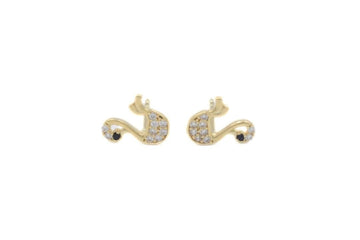 Arete de Cisne con Zirconias Brillantes mod. 6185 - Joyería Orovel’s