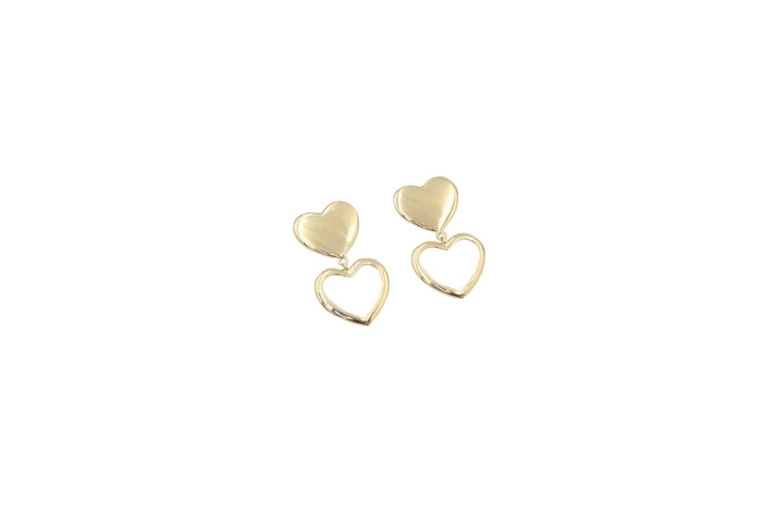 Arete de Corazones Brillantes mod. 5576 - Joyería Orovel’s