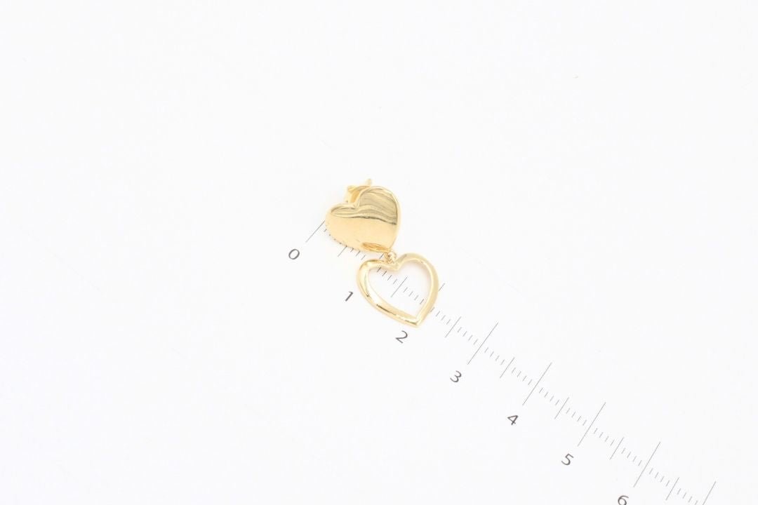 Arete de Corazones Brillantes mod. 5576 - Joyería Orovel’s