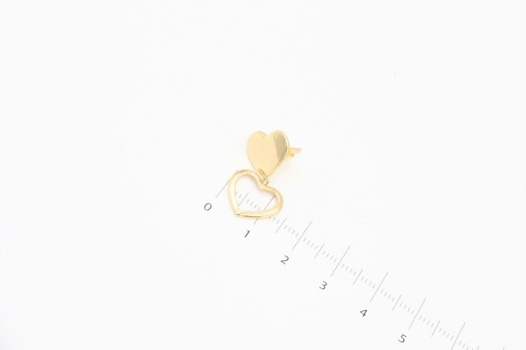 Arete de Corazones Brillantes mod. 5576 - Joyería Orovel’s