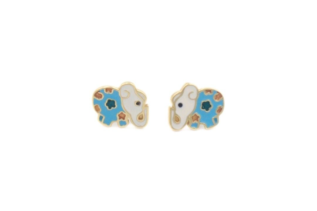 Arete de Elefante Esmaltado en Diferentes Colores mod. 6184 - Joyería Orovel’s
