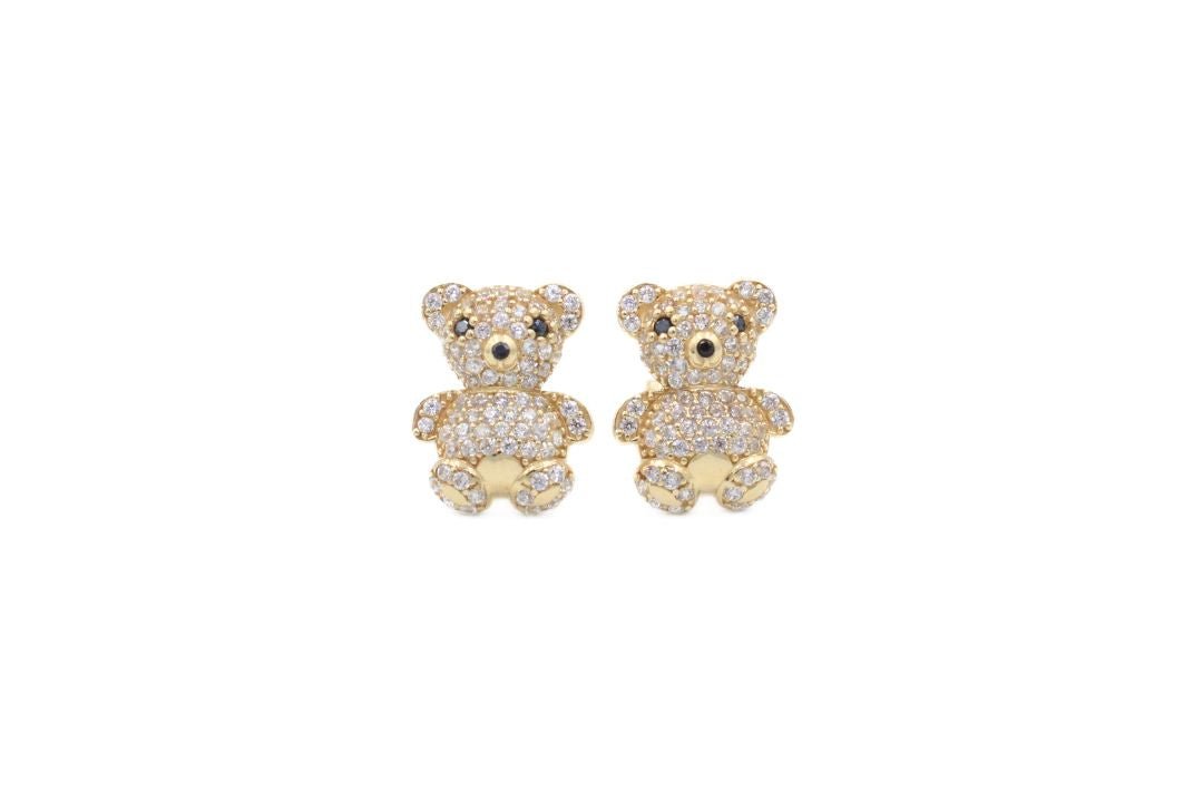 Arete de la Colección Ositos con Incrustación de Zirconias mod. 6136 - Joyería Orovel’s