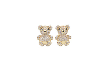 Arete de la Colección Ositos con Incrustación de Zirconias mod. 6136 - Joyería Orovel’s